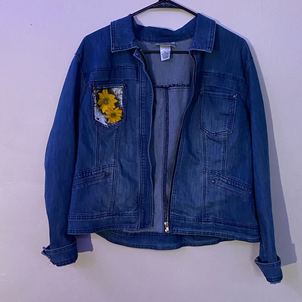 Hand painted jean jacket